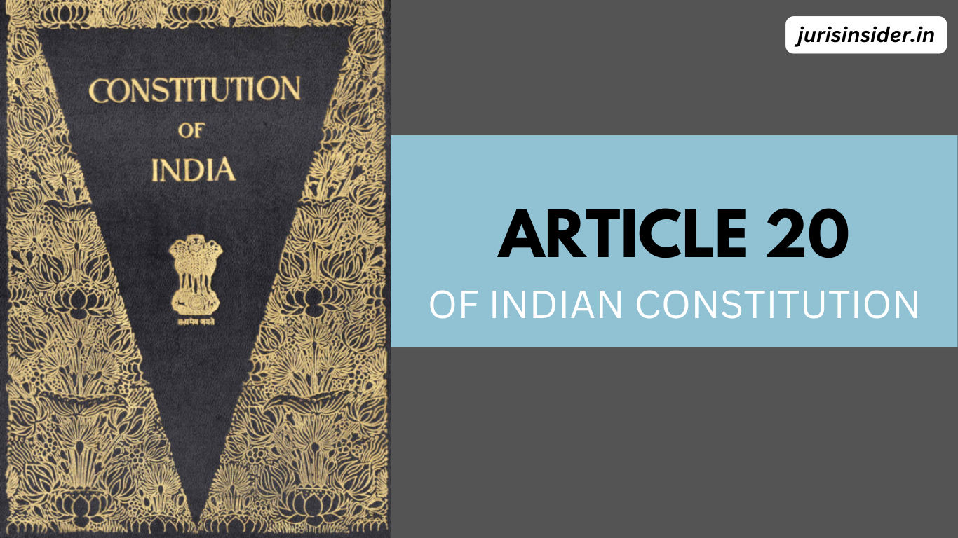  Article 20 of the Indian Constitution